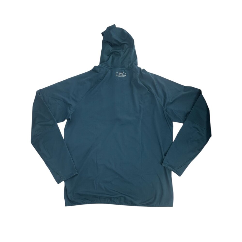 ❄️ Under Armour ColdGear Thermal Run Hoodie Teal Blue XL ❄️ - Picture 2 of 7